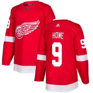 Dětské NHL Detroit Red Wings dresy 9 Gordie Howe Authentic Červené Adidas Domácí