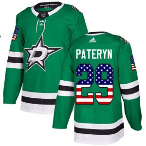 Pánské NHL Dallas Stars dresy 29 Greg Pateryn Authentic Zelená Adidas USA Flag Fashion