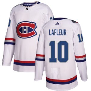 Pánské NHL Montreal Canadiens dresy 10 Guy Lafleur Authentic Bílý Adidas 2017 100 Classic