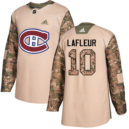 Dětské NHL Montreal Canadiens dresy 10 Guy Lafleur Authentic Camo Adidas Veterans Day Practice