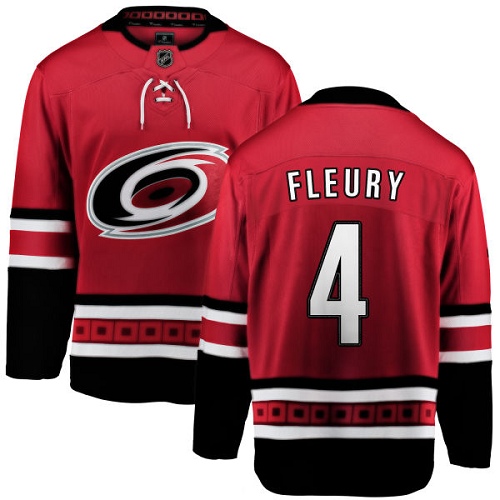 Dětské NHL Carolina Hurricanes dresy 4 Haydn Fleury Breakaway Červené Fanatics Branded Domácí