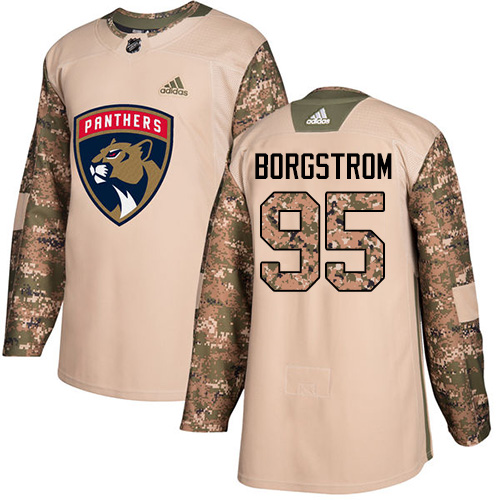 Pánské NHL Florida Panthers dresy 95 Henrik Borgstrom Authentic Camo Adidas Veterans Day Practice