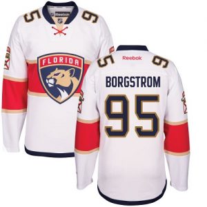 Dámské NHL Florida Panthers dresy 95 Henrik Borgstrom Authentic Bílý Reebok Venkovní hokejové dresy