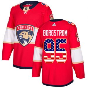 Dětské NHL Florida Panthers dresy 95 Henrik Borgstrom Authentic Červené Adidas USA Flag Fashion