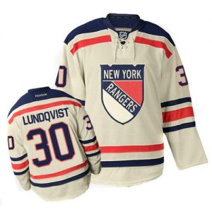 Pánské NHL New York Rangers dresy 30 Henrik Lundqvist Authentic Cream Reebok Winter Classic