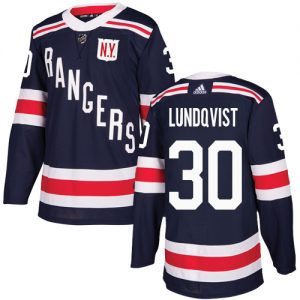 Pánské NHL New York Rangers dresy 30 Henrik Lundqvist Authentic Námořnická modrá Adidas 2018 Winter Classic