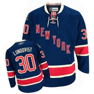 Dětské NHL New York Rangers dresy 30 Henrik Lundqvist Authentic Námořnická modrá Reebok Alternativní hokejové dresy