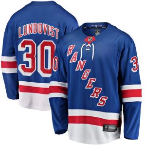 Pánské NHL New York Rangers dresy 30 Henrik Lundqvist Breakaway Kuninkaallisen modrá Fanatics Branded Domácí