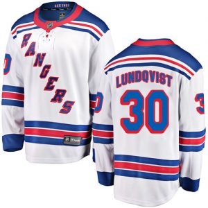 Pánské NHL New York Rangers dresy 30 Henrik Lundqvist Breakaway Bílý Fanatics Branded Venkovní
