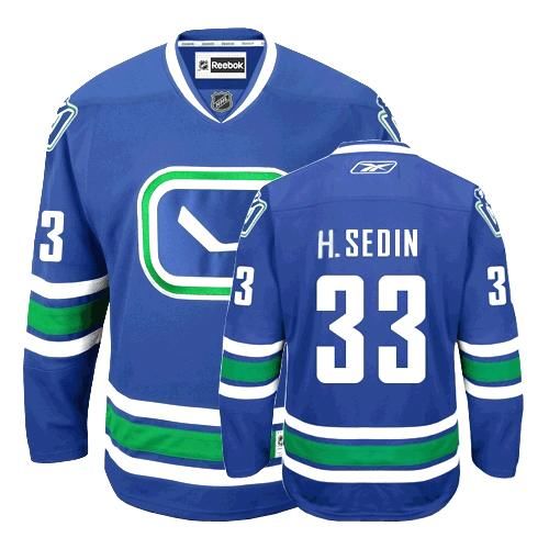 Pánské NHL Vancouver Canucks dresy 33 Henrik Sedin Authentic královská modrá Reebok New Alternativní