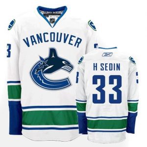 Dámské NHL Vancouver Canucks dresy 33 Henrik Sedin Authentic Bílý Reebok Venkovní hokejové dresy