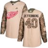 Pánské NHL Detroit Red Wings dresy 40 Henrik Zetterberg Authentic Camo Adidas Veterans Day Practice