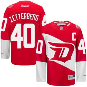 Pánské NHL Detroit Red Wings dresy 40 Henrik Zetterberg Authentic Červené Reebok 2016 Stadium Series