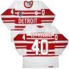 Pánské NHL Detroit Red Wings dresy 40 Henrik Zetterberg Authentic Throwback Bílý CCM 75TH