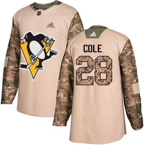 Dětské NHL Pittsburgh Penguins dresy 28 Ian Cole Authentic Camo Adidas Veterans Day Practice