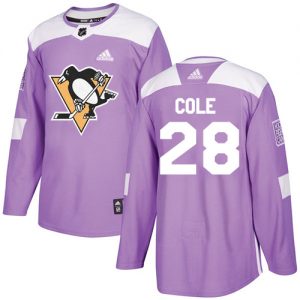 Dětské NHL Pittsburgh Penguins dresy 28 Ian Cole Authentic Nachový Adidas Fights Cancer Practice