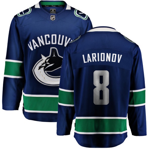 Pánské NHL Vancouver Canucks dresy 8 Igor Larionov Breakaway modrá Fanatics Branded Domácí