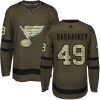 Pánské NHL St. Louis Blues dresy 49 Ivan Barbashev Authentic Zelená Adidas Salute to Service