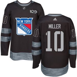 Pánské NHL New York Rangers dresy 10 J.T. Miller Authentic Černá Adidas 1917 2017 100th Anniversary