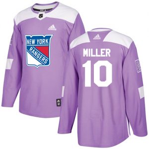Pánské NHL New York Rangers dresy 10 J.T. Miller Authentic Nachový Adidas Fights Cancer Practice