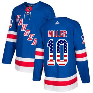 Pánské NHL New York Rangers dresy 10 J.T. Miller Authentic Kuninkaallisen modrá Adidas USA Flag Fashion