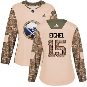 Dámské NHL Buffalo Sabres dresy Jack Eichel 15 Authentic Camo Adidas Veterans Day Practice