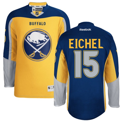 Dámské NHL Buffalo Sabres dresy Jack Eichel 15 Authentic Zlato Reebok Alternativní hokejové dresy