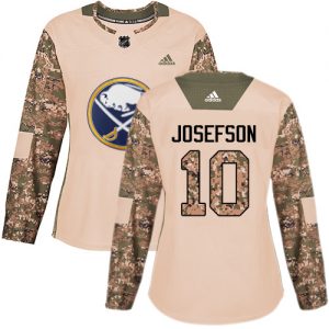 Dámské NHL Buffalo Sabres dresy Jacob Josefson 10 Authentic Camo Adidas Veterans Day Practice