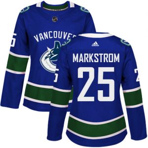 Dámské NHL Vancouver Canucks dresy 25 Jacob Markstrom Authentic modrá Adidas Domácí