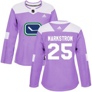 Dámské NHL Vancouver Canucks dresy 25 Jacob Markstrom Authentic Nachový Adidas Fights Cancer Practice