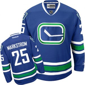 Dámské NHL Vancouver Canucks dresy 25 Jacob Markstrom Authentic královská modrá Reebok New Alternativní