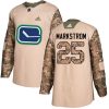 Dětské NHL Vancouver Canucks dresy 25 Jacob Markstrom Authentic Camo Adidas Veterans Day Practice