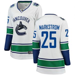 Dámské NHL Vancouver Canucks dresy 25 Jacob Markstrom Breakaway Bílý Fanatics Branded Venkovní