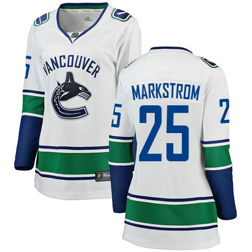 Dámské NHL Vancouver Canucks dresy 25 Jacob Markstrom Breakaway Bílý Fanatics Branded Venkovní