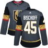 Dámské NHL Vegas Golden Knights dresy 45 Jake Bischoff Authentic Šedá Adidas Domácí