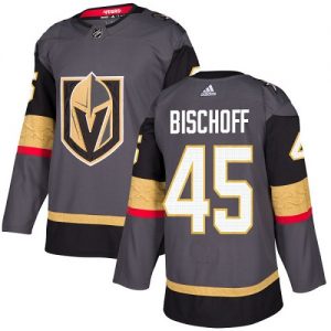 Dětské NHL Jake Bischoff Authentic Šedá Adidas Vegas Golden Knights dresy 45 Domácí