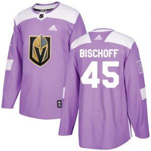 Dětské NHL Vegas Golden Knights dresy 45 Jake Bischoff Authentic Nachový Adidas Fights Cancer Practice