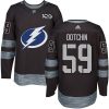 Pánské NHL Tampa Bay Lightning dresy 59 Jake Dotchin Authentic Černá Adidas 1917 2017 100th Anniversary