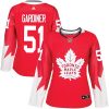 Dámské NHL Toronto Maple Leafs dresy 51 Jake Gardiner Authentic Červené Adidas Alternate