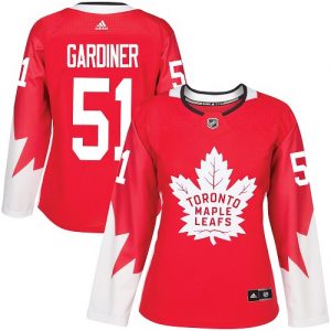 Dámské NHL Toronto Maple Leafs dresy 51 Jake Gardiner Authentic Červené Adidas Alternate