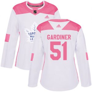 Dámské NHL Toronto Maple Leafs dresy 51 Jake Gardiner Authentic Bílý Růžový Adidas Fashion