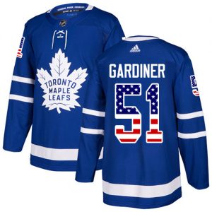 Dětské NHL Toronto Maple Leafs dresy 51 Jake Gardiner Authentic královská modrá Adidas USA Flag Fashion