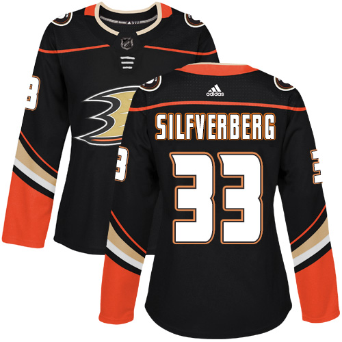 Dámské NHL Anaheim Ducks dresy 33 Jakob Silfverberg Authentic Černá Adidas Domácí