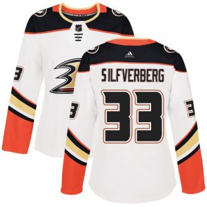 Dámské NHL Anaheim Ducks dresy 33 Jakob Silfverberg Authentic Bílý Adidas Venkovní