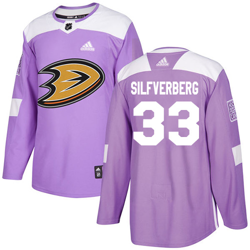 Dětské NHL Anaheim Ducks dresy 33 Jakob Silfverberg Authentic Nachový Adidas Fights Cancer Practice