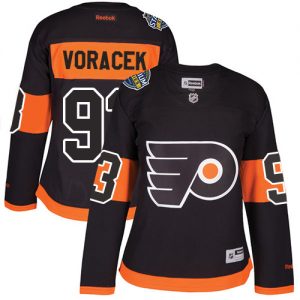 Dámské NHL Philadelphia Flyers dresy 93 Jakub Voracek Authentic Černá Reebok 2017 Stadium Series