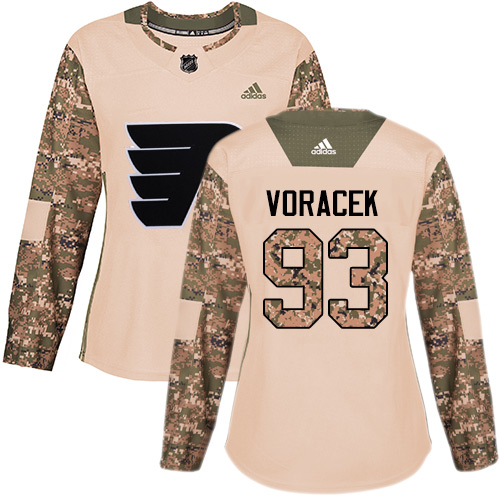 Dámské NHL Philadelphia Flyers dresy 93 Jakub Voracek Authentic Camo Adidas Veterans Day Practice