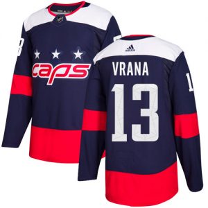 Pánské NHL Washington Capitals dresy 13 Jakub Vrana Authentic Námořnická modrá Adidas 2018 Stadium Series