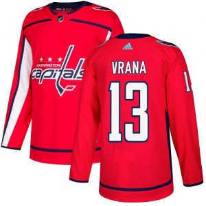 Pánské NHL Washington Capitals dresy 13 Jakub Vrana Authentic Červené Adidas Domácí