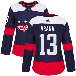 Dámské NHL Washington Capitals dresy 13 Jakub Vrana Authentic Námořnická modrá Adidas 2018 Stadium Series